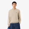 Lacoste Monochrome Crew Neck Cotton Sweater - Beige .02S