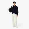 Lacoste Monochrome Crew Neck Cotton Sweater - Midnight Blue .166