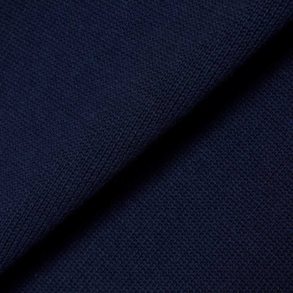 Lacoste Monochrome Crew Neck Cotton Sweater - Midnight Blue .166