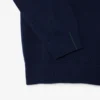 Lacoste Monochrome Crew Neck Cotton Sweater - Midnight Blue .166