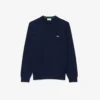 Lacoste Monochrome Crew Neck Cotton Sweater - Midnight Blue .166
