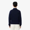 Lacoste Monochrome Crew Neck Cotton Sweater - Midnight Blue .166
