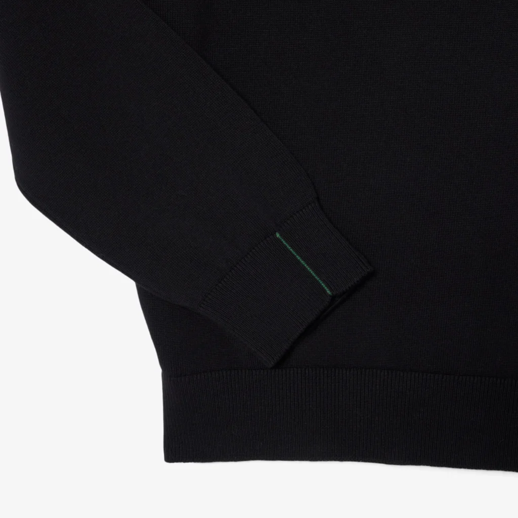 Lacoste Monochrome Crew Neck Cotton Sweater - Noir .031
