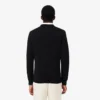 Lacoste Monochrome Crew Neck Cotton Sweater - Noir .031