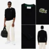Lacoste Monochrome Crew Neck Cotton Sweater - Noir .031