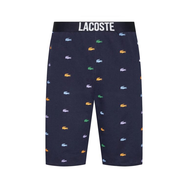 Lacoste Multi Croc Logo Regular Fit Lounge Short - Blue Marine
