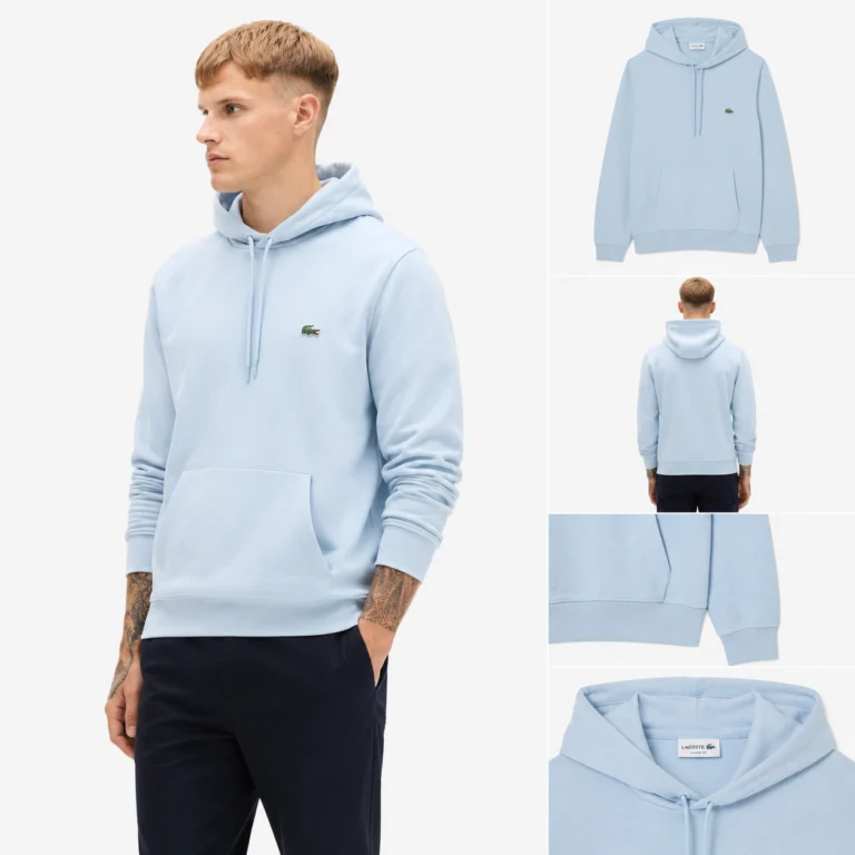 Lacoste Overhead Hoodie SH554200 - Blue Clair . HBA