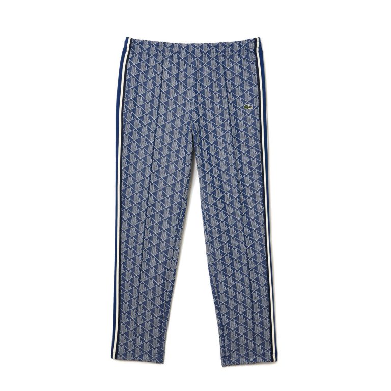 Lacoste Paris Mongram Sweatpants - Navy Blue/White