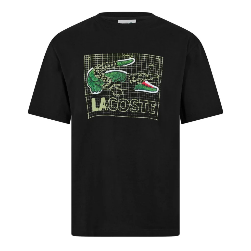 Lacoste Printed Cotton T-Shirt - Black 031