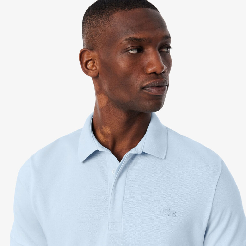 Lacoste Regular Fit Paris Stretch Pipue Polo Shirt - Light Blue T01