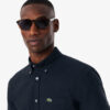 Lacoste Regular Fit Short Sleeved Oxford Shirt - Navy Blue F2W