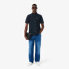 Lacoste Regular Fit Short Sleeved Oxford Shirt - Navy Blue F2W