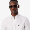Lacoste Regular Fit Short Sleeved Oxford Shirt - White 001