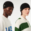 Lacoste Rib Knit Brushed Wool Beanie - Noir 031