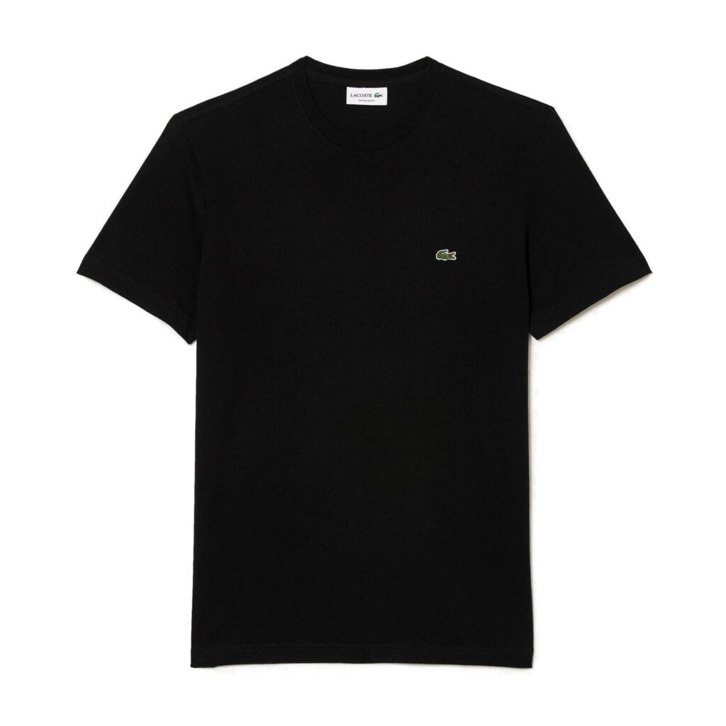 Lacoste Short Sleeved Crew Neck Regular Fit T-Shirt - Black