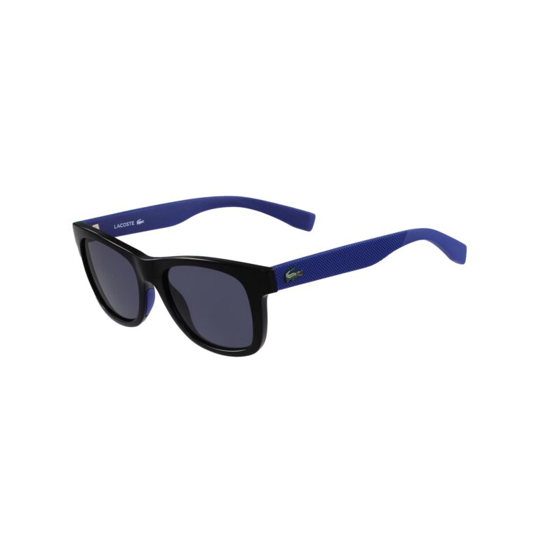 Lacoste Textured Stem Contrast Sunglasses - Black/Blue