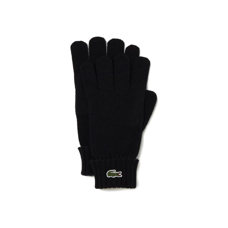 Lacoste Wool Jersey Glove - Black Noir