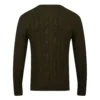 Luke Aspen Cable Knit Regular Fit Short Sleeve Jumper - Dark Green