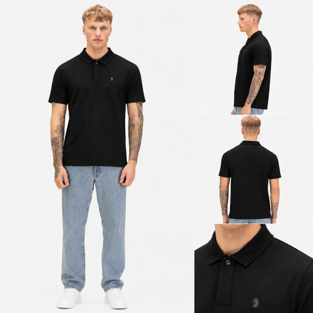 Luke Breathtaking Polo Shirt - Jet Black