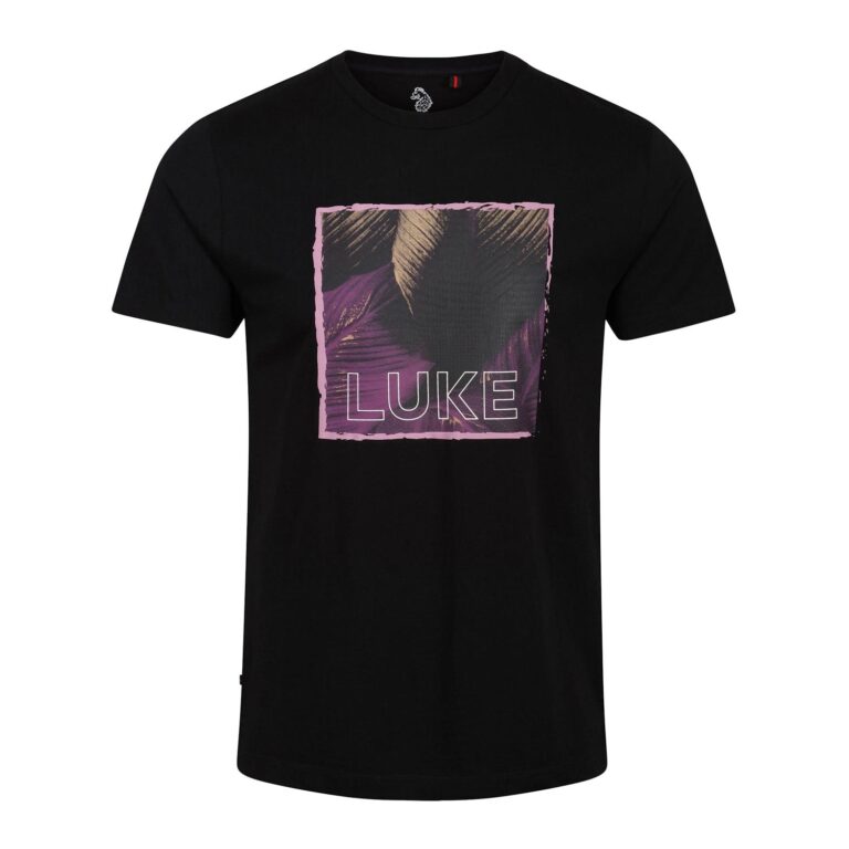 Luke Cogolin Printed Regular Fit Short Sleeve T-Shirt - Jet Black