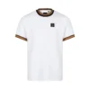 Luke Coron Honeycomb Stripe Pique T-shirt - White, Black, Gold