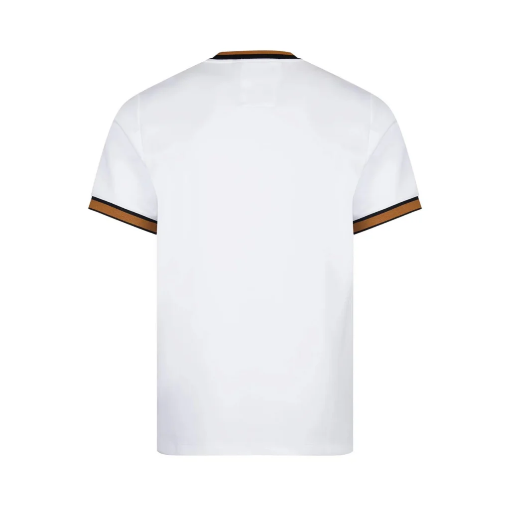 Luke Coron Honeycomb Stripe Pique T-shirt - White, Black, Gold