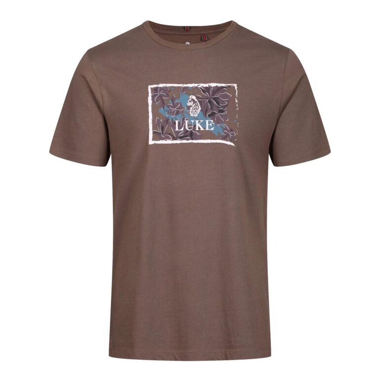 Luke Cowes Crowd Printed Regular Fit Short Sleeve T-Shirt - Pink Champagne