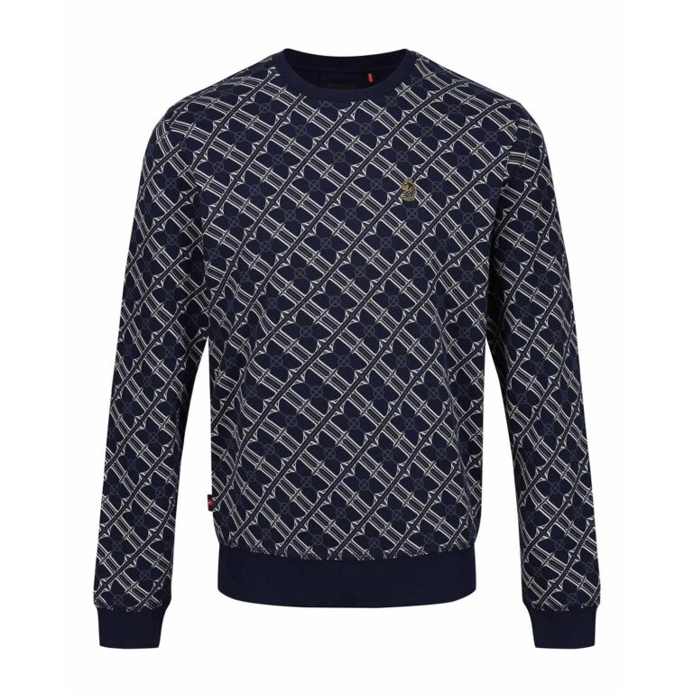 Luke Dennison2 Print Regular Fit Long Sleeve T-Shirt - Ecru