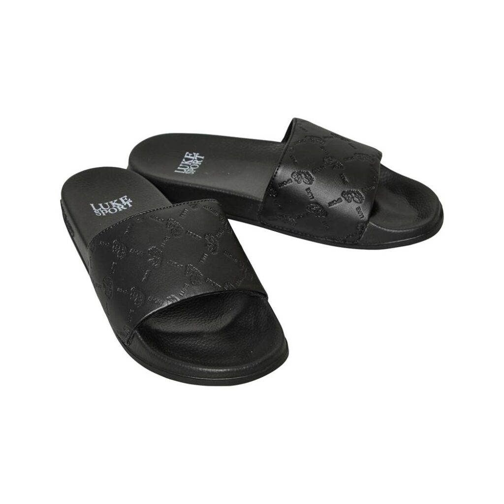 Luke Dougie Embossed Slide - Black
