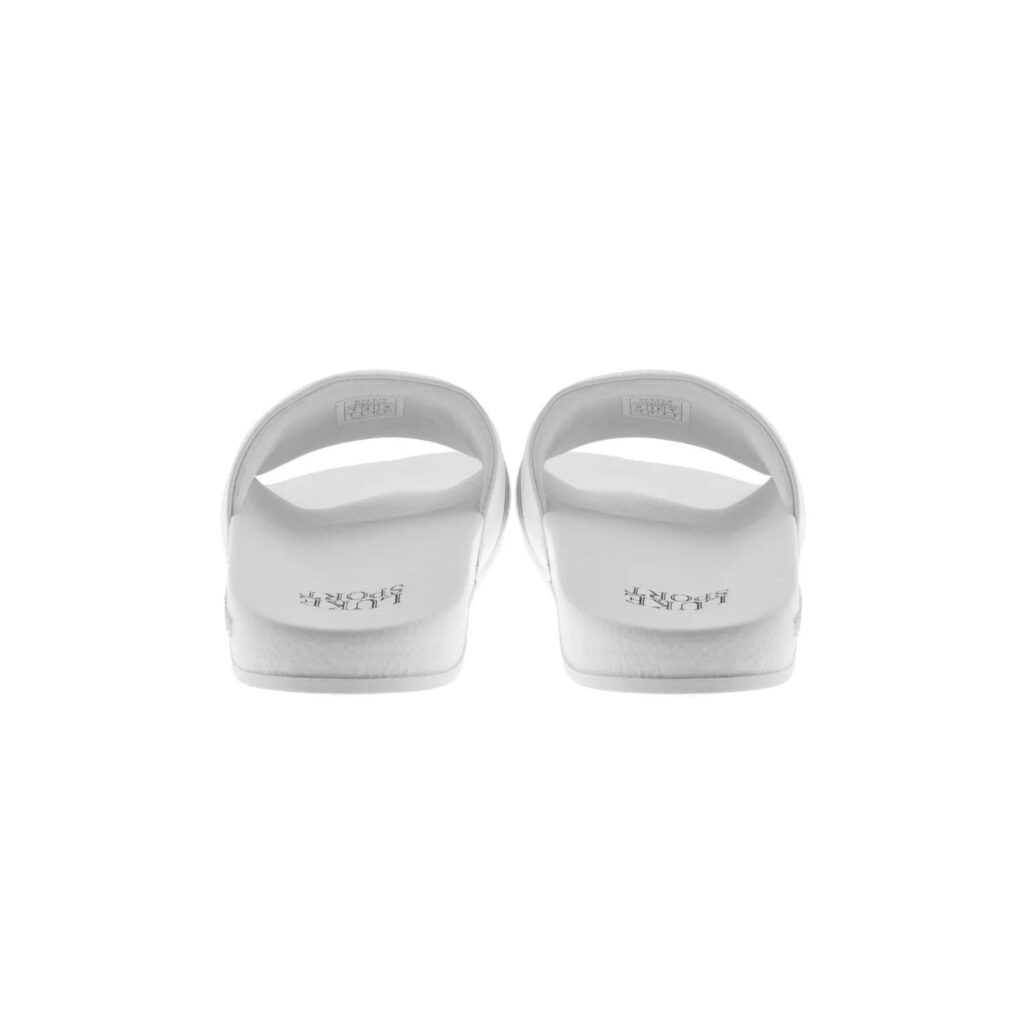 Luke Dougie Embossed Slide - White