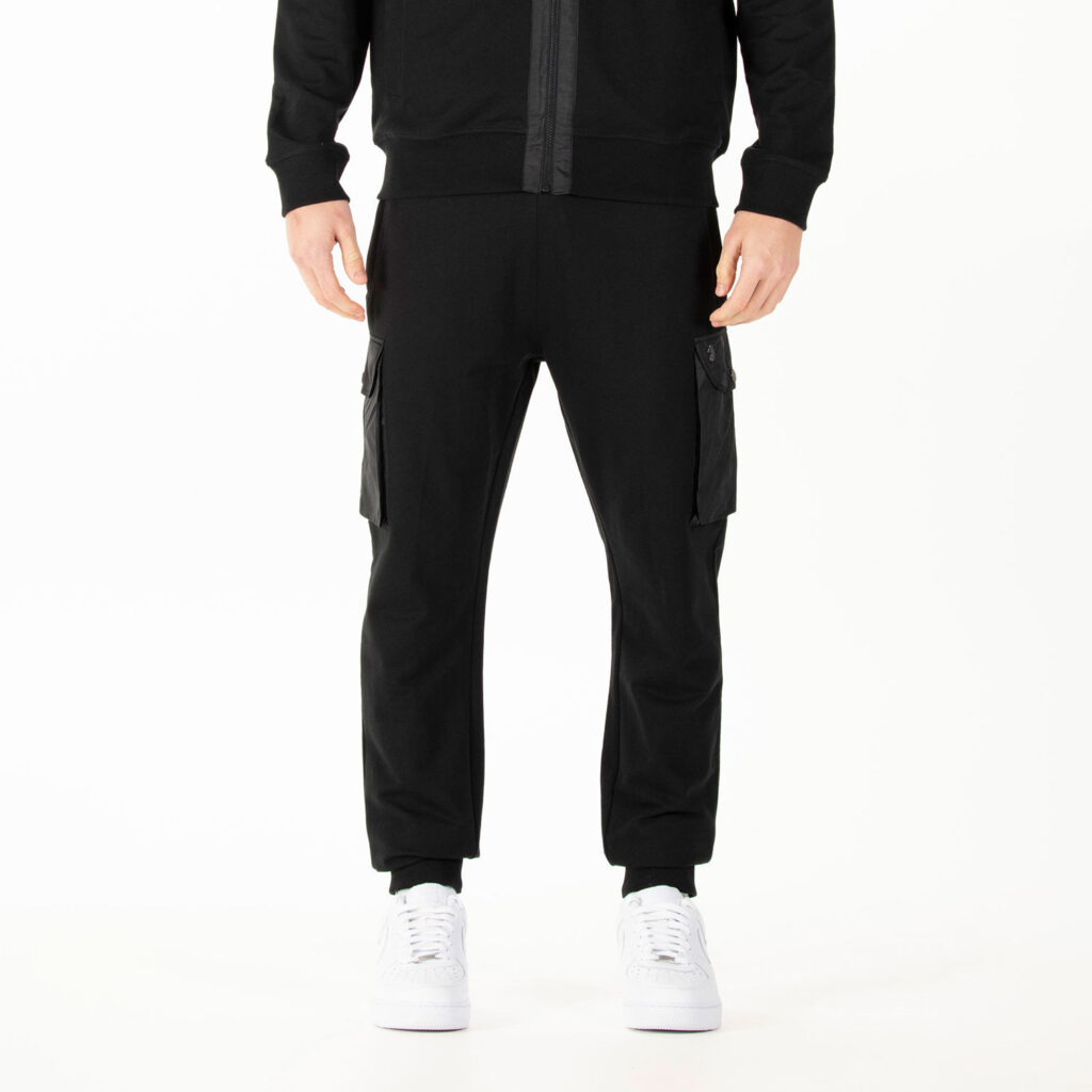 Luke Ealing Contrast Regular Fit Joggers - Black