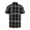 Luke Hadrians Check Regular Fit Short Sleeve Polo - Black Ecru