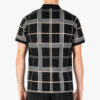 Luke Hadrians Check Regular Fit Short Sleeve Polo - Black Ecru