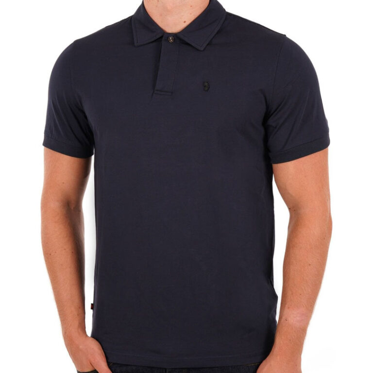 Luke Hong Kong Jersey Slim Fit Short Sleeve Polo Shirt - Charcoal