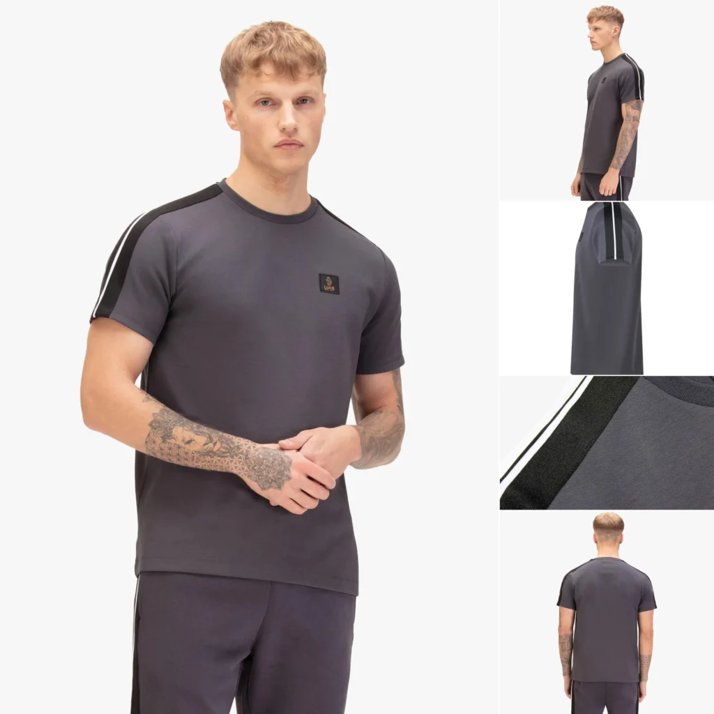 Luke Imperial 1000 Trim Tape T-Shirt - Charcoal