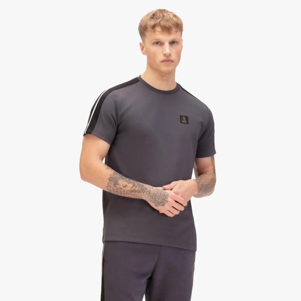 Luke Imperial 1000 Trim Tape T-Shirt - Charcoal