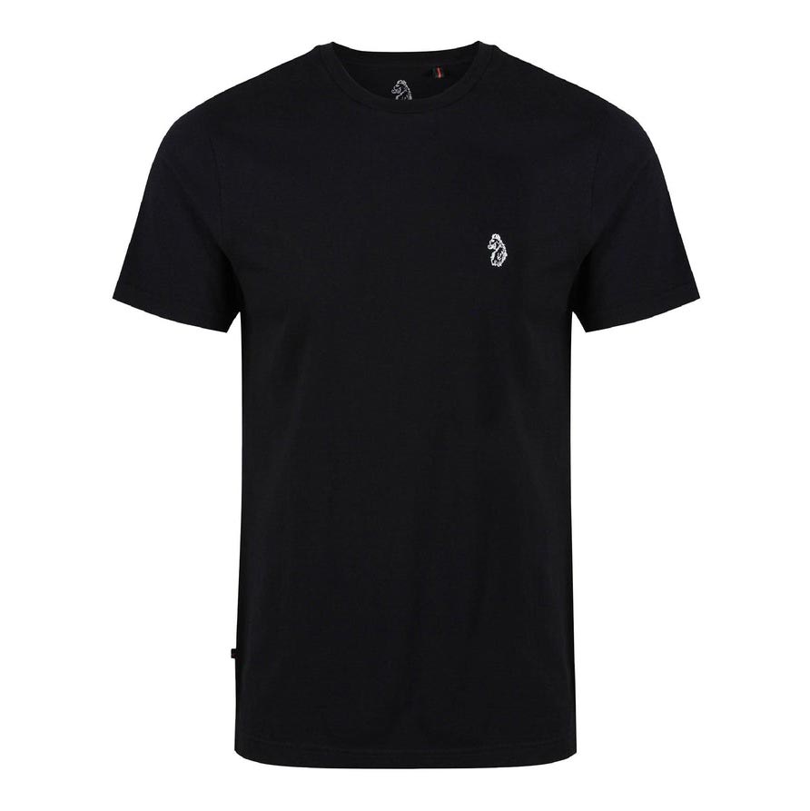 Luke Johnys Regular Fit Short Sleeve 3 Pack T-Shirt - Black/White/Navy