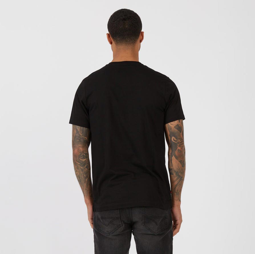 Luke Lions Den Overprint Regular Fit Short Sleeve T-Shirt - Black Gold/White