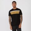 Luke Lions Den Overprint Regular Fit Short Sleeve T-Shirt - Black Gold/White