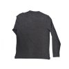 Luke Long Gert Grandad Collar Regular Fit Long Sleeve Polo Shirt - Marl Black