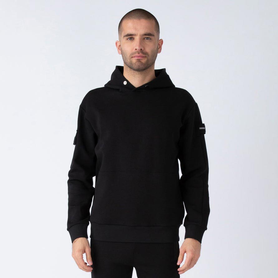 Luke Lotus Regular Fit Hoodie - Black
