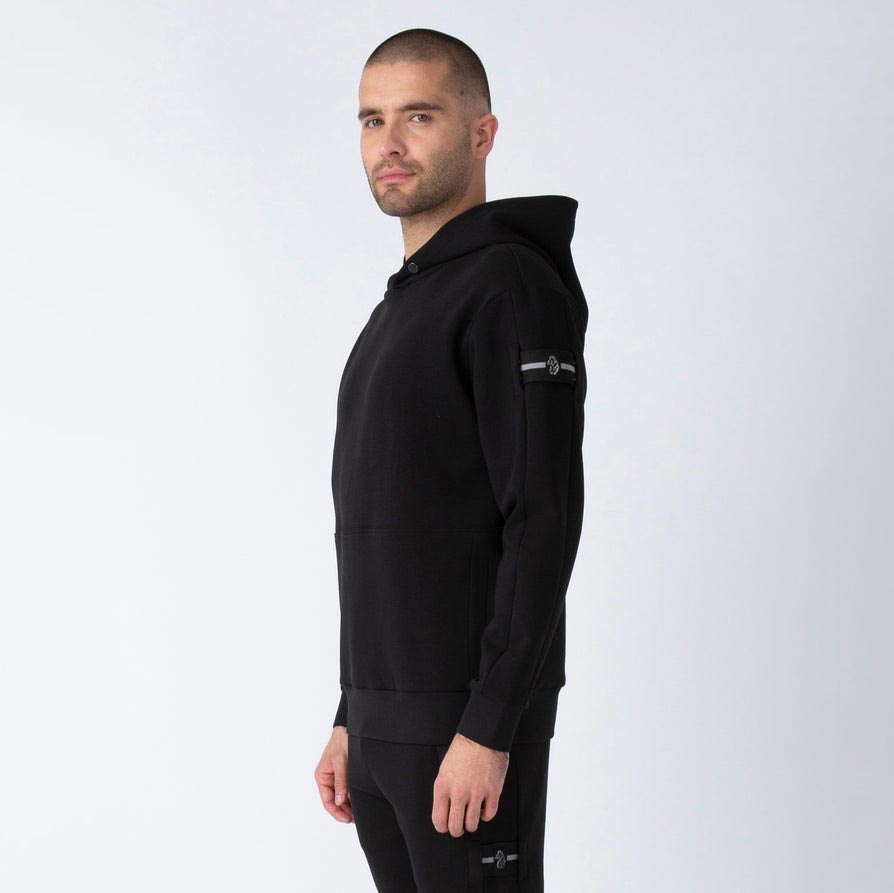 Luke Lotus Regular Fit Hoodie - Black