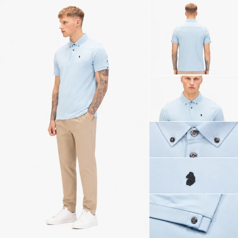 Luke Macau Premium Modal Polo 180GSM - Sky Blue
