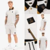 Luke Makati Cotton Pique Polo Shirt - Ice Grey