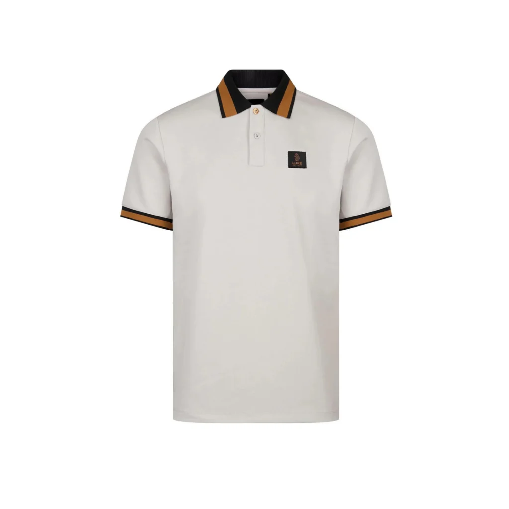 Luke Makati Cotton Pique Polo Shirt - Ice Grey
