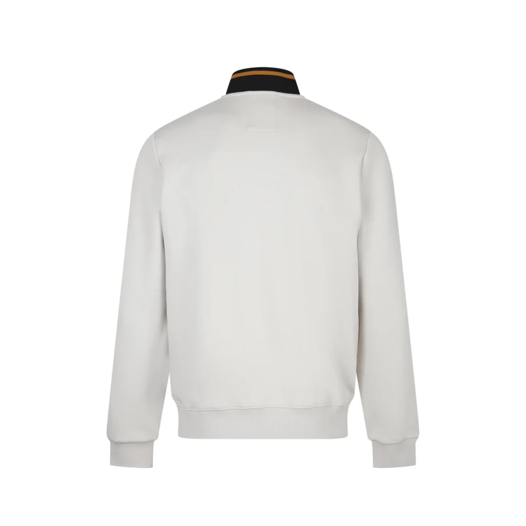 Luke Makati Zip Through Sweat Shirt - Ice Grey