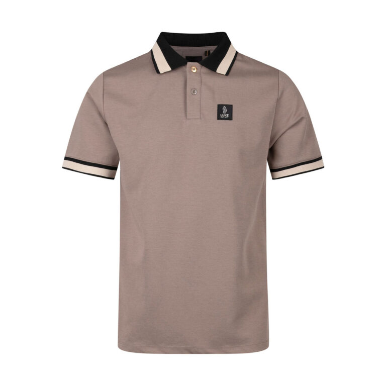 Luke Makati Honeycomb Textured Polo - Hardnut / Black Gold
