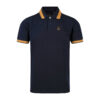 Luke Makati Honeycomb Textured Polo - Navy Gold