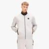 Luke Makati Zip Through Sweat Shirt - Ice Grey