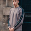 Luke Massachusetts Tape Detail Regular Fit Long Sleeve Sweatshirt - Mushroom